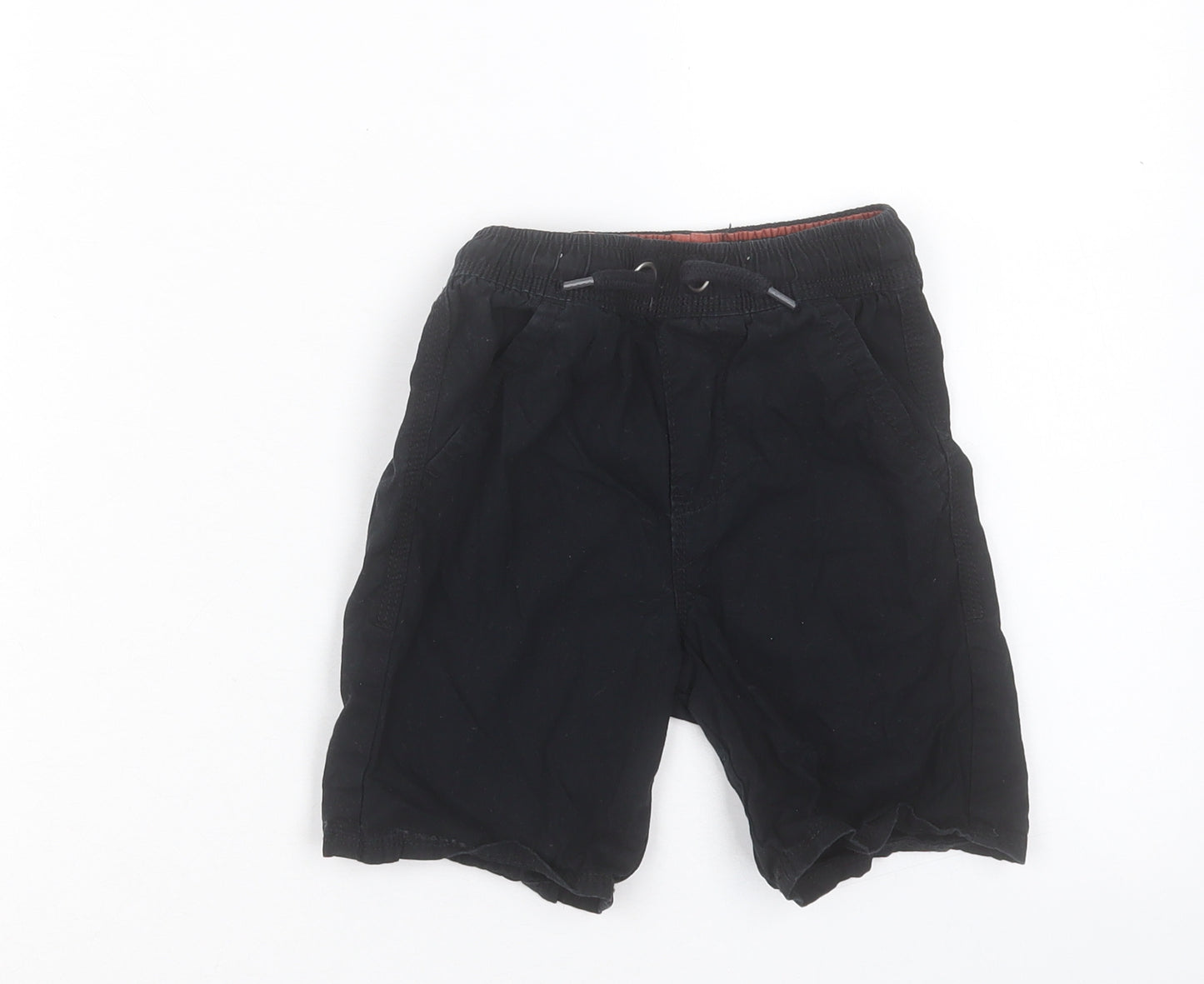 George Boys Black Cotton Bermuda Shorts Size 4-5 Years Regular Drawstring