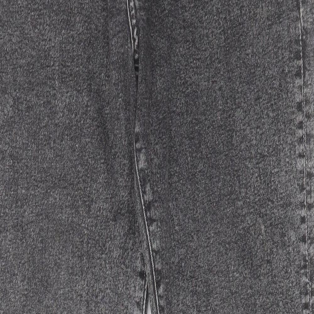 H&M Mens Grey Cotton Skinny Jeans Size 34 in L32 in Regular Button