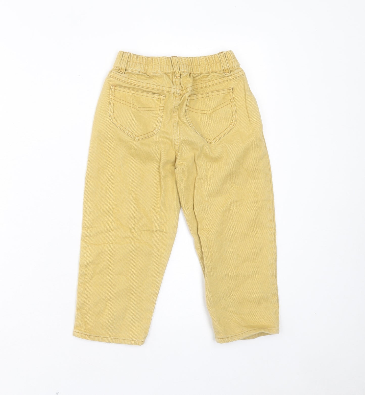 NEXT Boys Yellow Cotton Straight Jeans Size 2-3 Years Regular Button