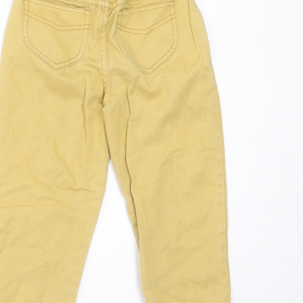 NEXT Boys Yellow Cotton Straight Jeans Size 2-3 Years Regular Button