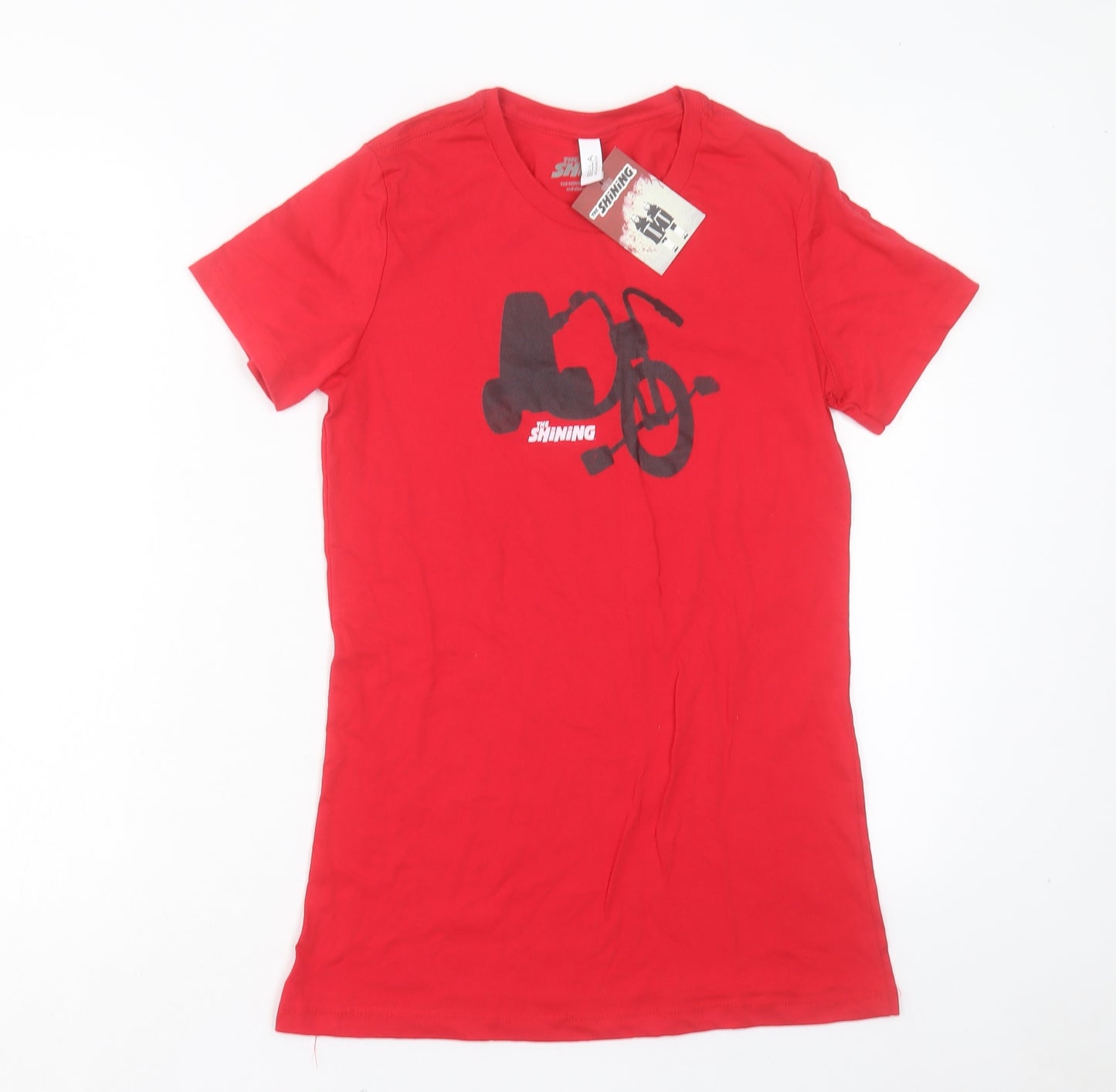 The Shining Boys Red Cotton Basic T-Shirt Size L Crew Neck Pullover