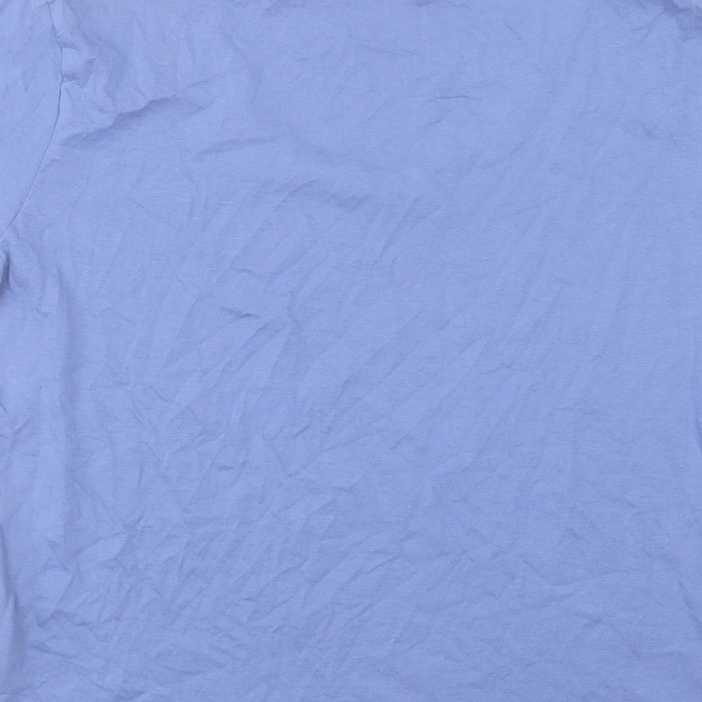 Board Angels Womens Blue Cotton Basic T-Shirt Size 18 Scoop Neck