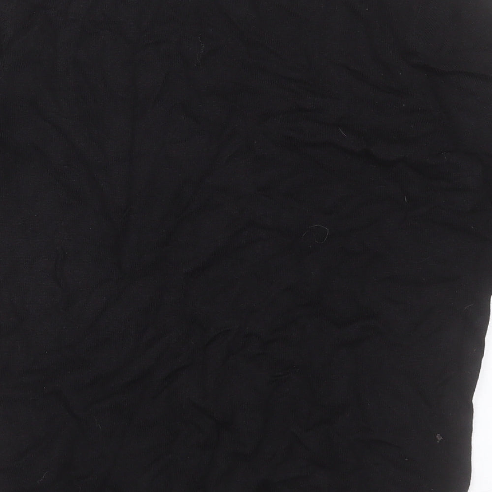 H&M Womens Black Viscose Basic T-Shirt Size S Crew Neck