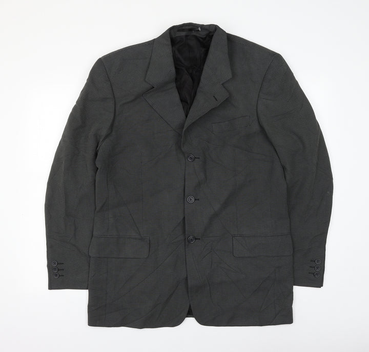 Burton Mens Grey Polyamide Jacket Suit Jacket Size 40
