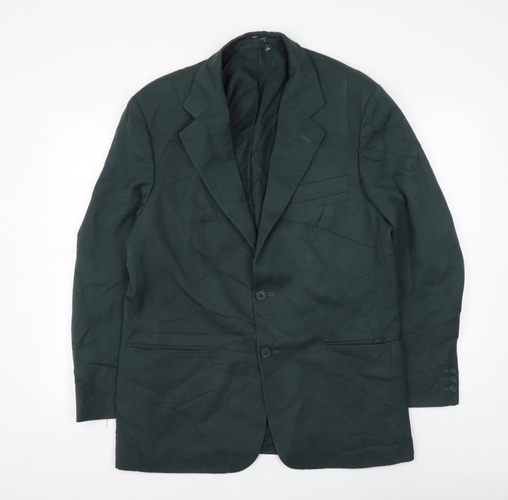 Modern Classics Mens Green Polyester Jacket Suit Jacket Size 40