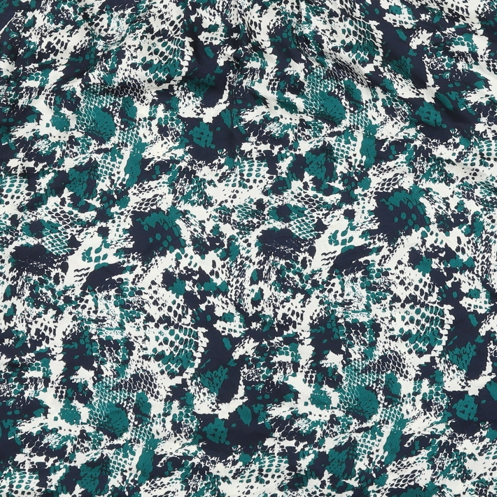 Marks and Spencer Womens Multicoloured Animal Print Polyester Basic Blouse Size 22 Round Neck