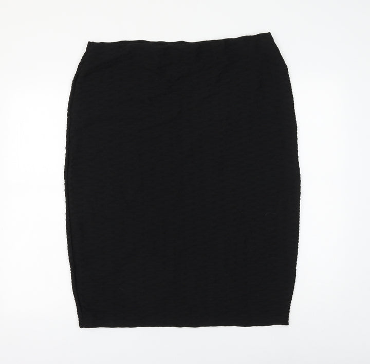 PREW Womens Black Polyester Straight & Pencil Skirt Size 38 in