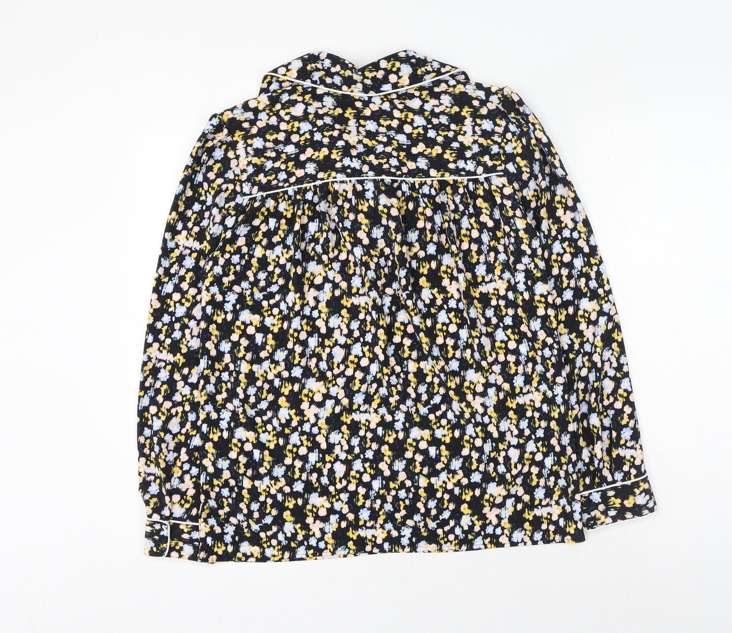 Marks and Spencer Womens Multicoloured Geometric Polyester Basic Blouse Size 6 Collared