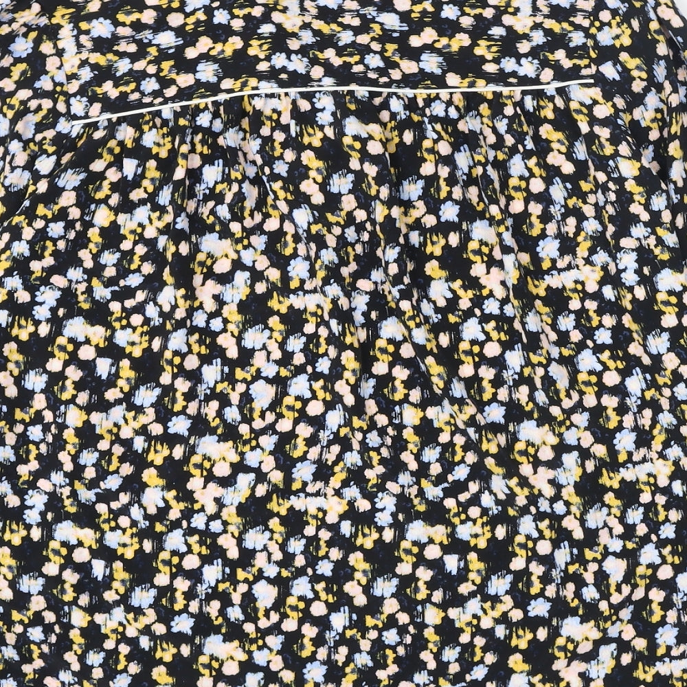 Marks and Spencer Womens Multicoloured Geometric Polyester Basic Blouse Size 6 Collared