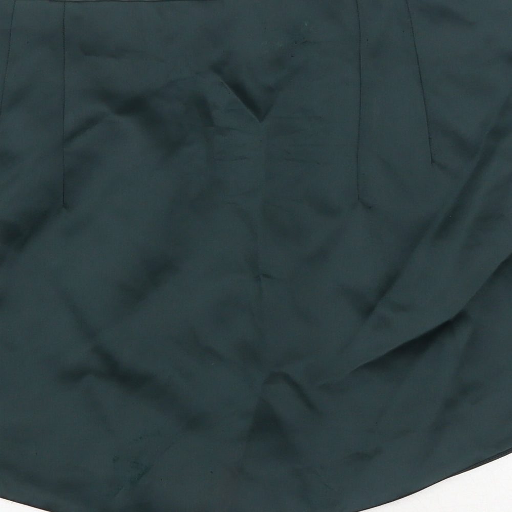 Zara Womens Green Polyester Mini Skirt Size M Zip