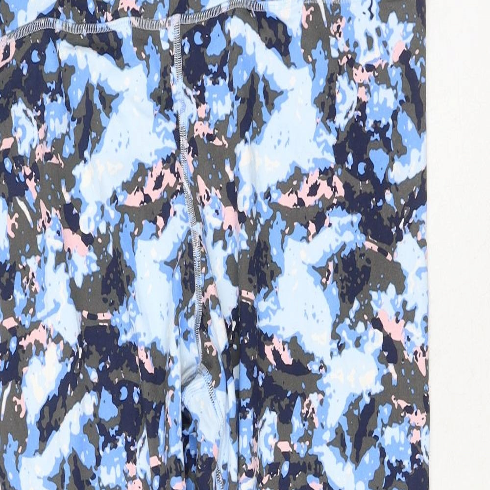 Marks and Spencer Womens Multicoloured Geometric Polyester Compression Leggings Size 22 L26 in Regular