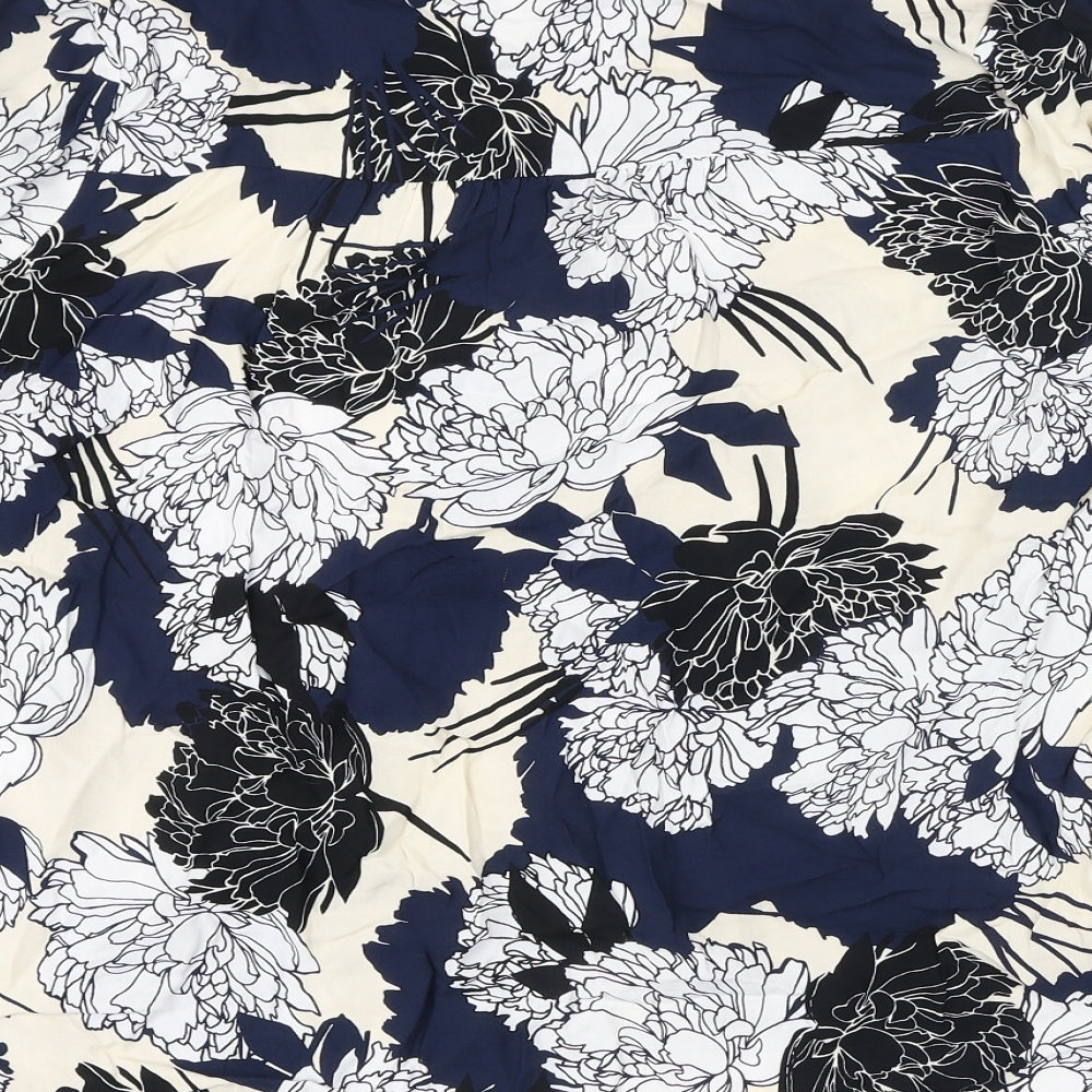 Autograph Womens Multicoloured Floral Viscose Basic Blouse Size 14 V-Neck