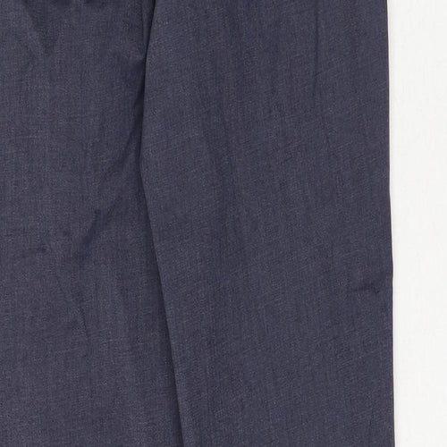 Marks and Spencer Womens Blue Cotton Tapered Jeans Size 6 L28 in Regular Zip