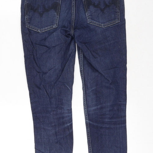 Oasis Womens Blue Cotton Skinny Jeans Size 8 L25 in Regular Zip