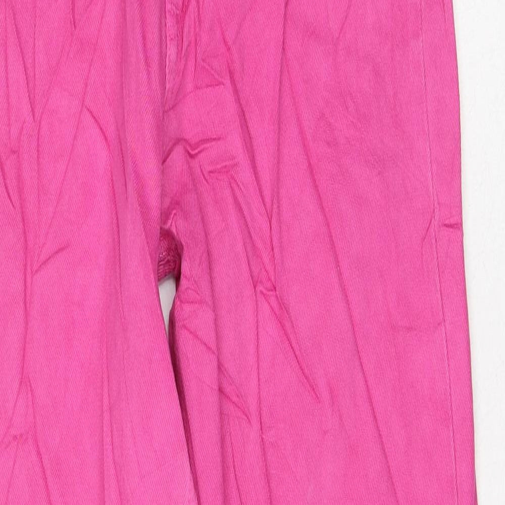 Zara Womens Pink Cotton Mom Jeans Size 12 L33 in Regular Zip
