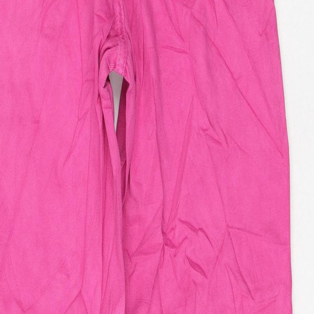 Zara Womens Pink Cotton Mom Jeans Size 12 L33 in Regular Zip