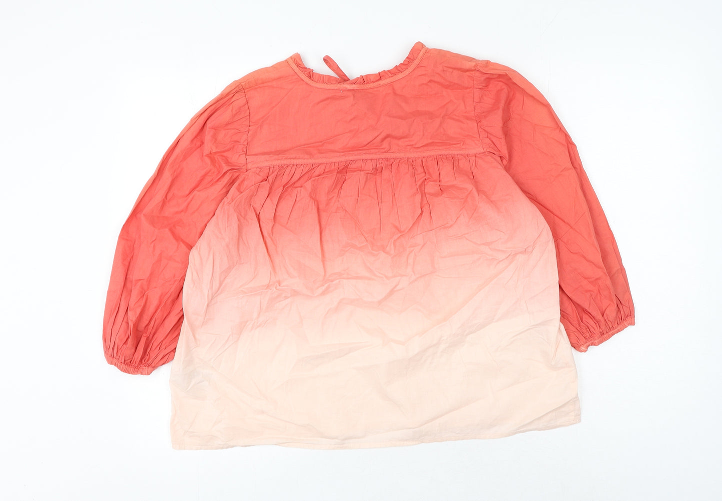 Marks and Spencer Womens Pink Cotton Basic Blouse Size 10 Round Neck