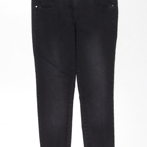 Papaya Womens Black Cotton Jegging Jeans Size 8 L27 in Regular