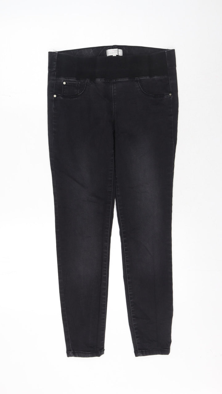 Papaya Womens Black Cotton Jegging Jeans Size 8 L27 in Regular