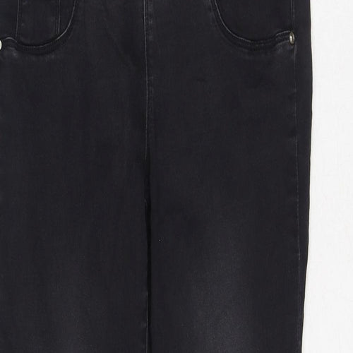 Papaya Womens Black Cotton Jegging Jeans Size 8 L27 in Regular