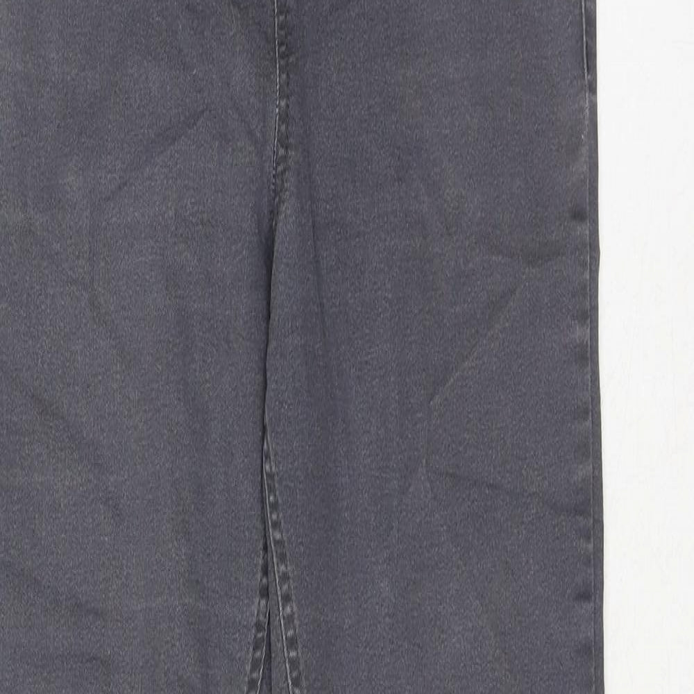 H&M Womens Grey Cotton Skinny Jeans Size 8 L29 in Regular