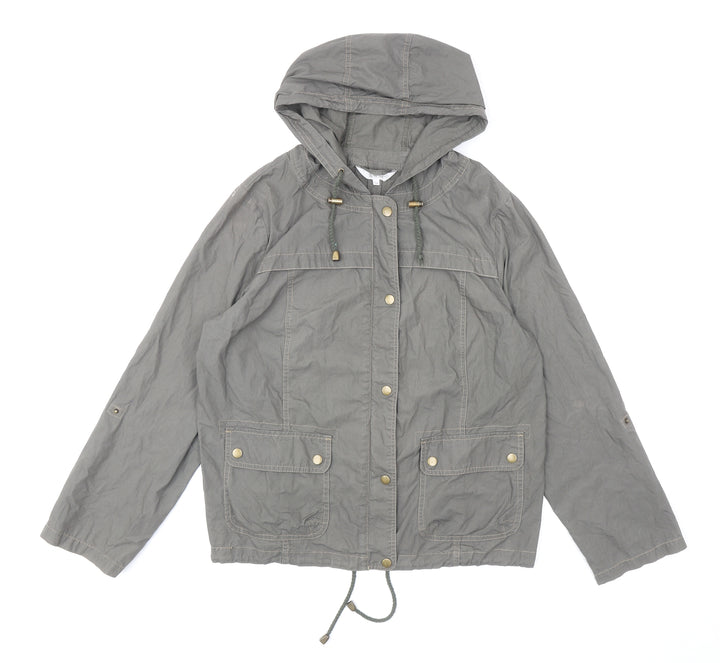 EWM Womens Green Jacket Size 14 Snap