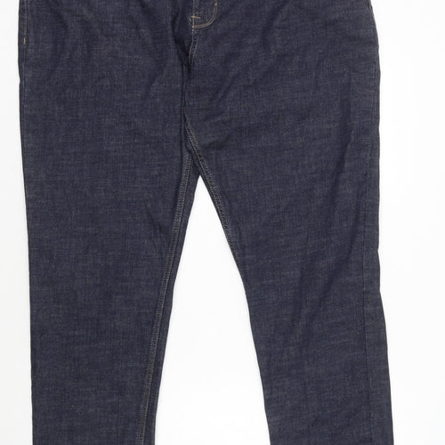 TU Mens Blue Cotton Straight Jeans Size 2XL L31 in Regular Zip