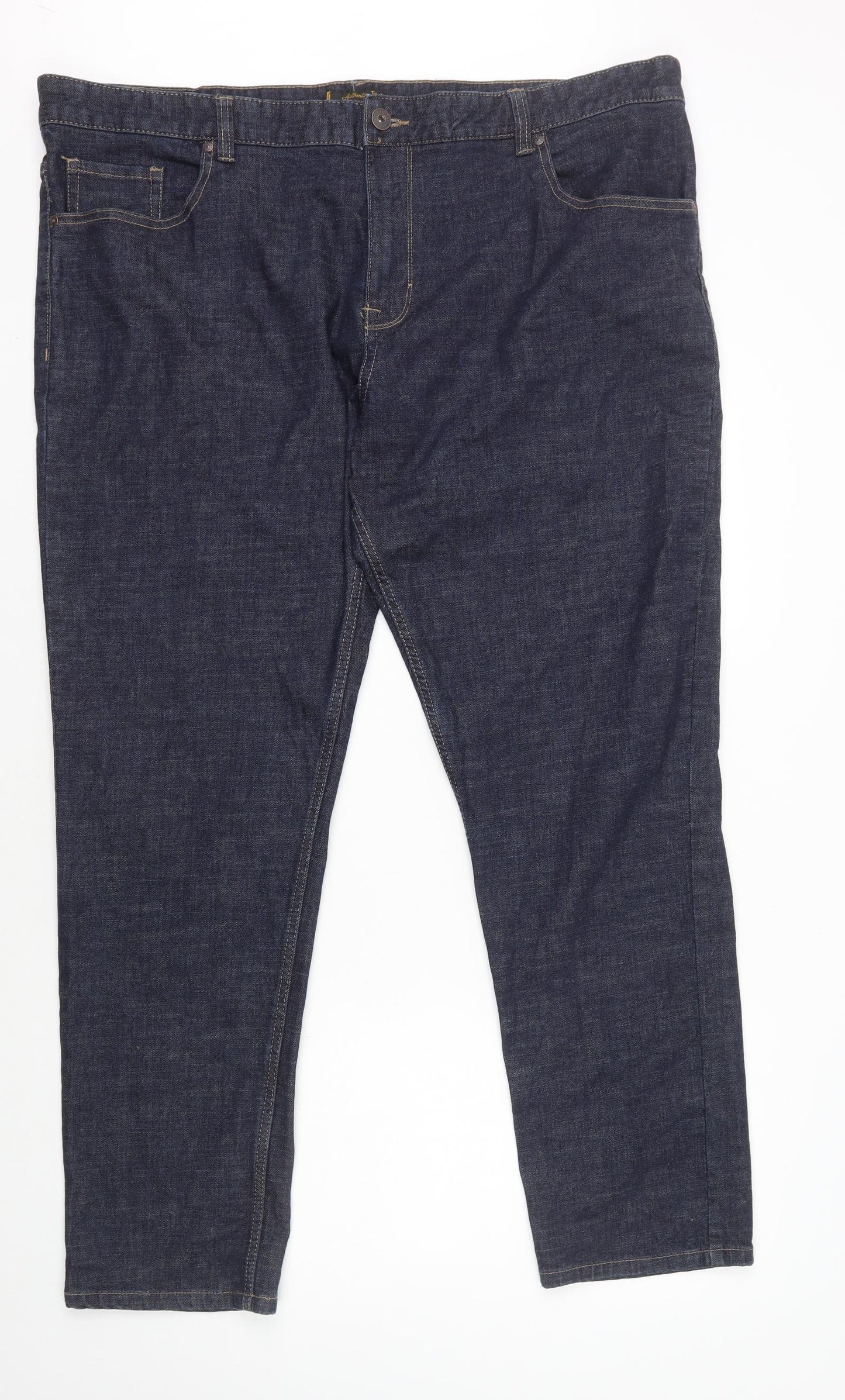 TU Mens Blue Cotton Straight Jeans Size 2XL L31 in Regular Zip