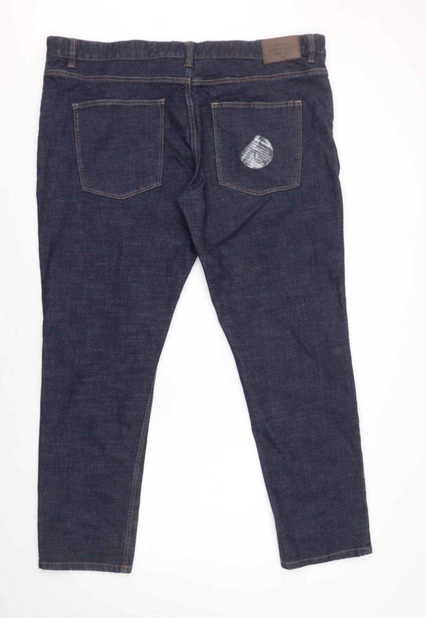 TU Mens Blue Cotton Straight Jeans Size 2XL L31 in Regular Zip