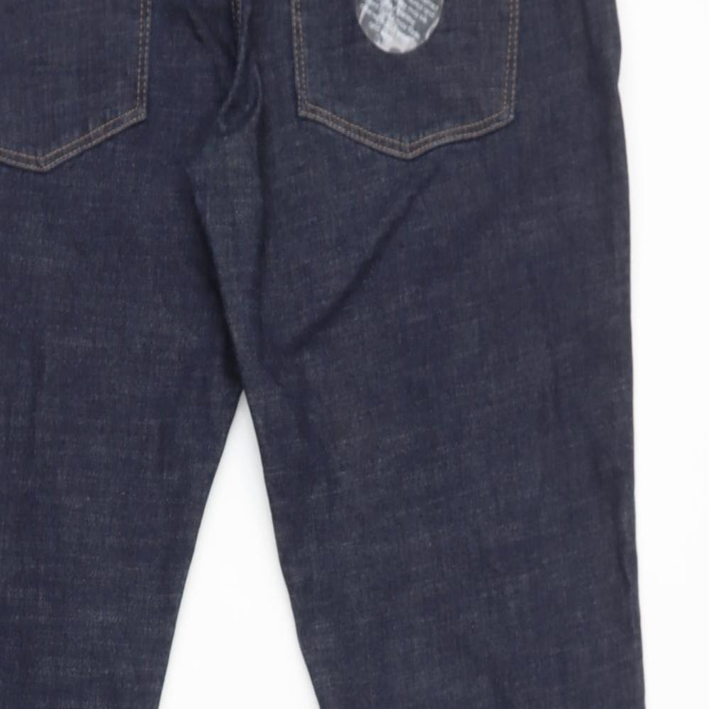 TU Mens Blue Cotton Straight Jeans Size 2XL L31 in Regular Zip