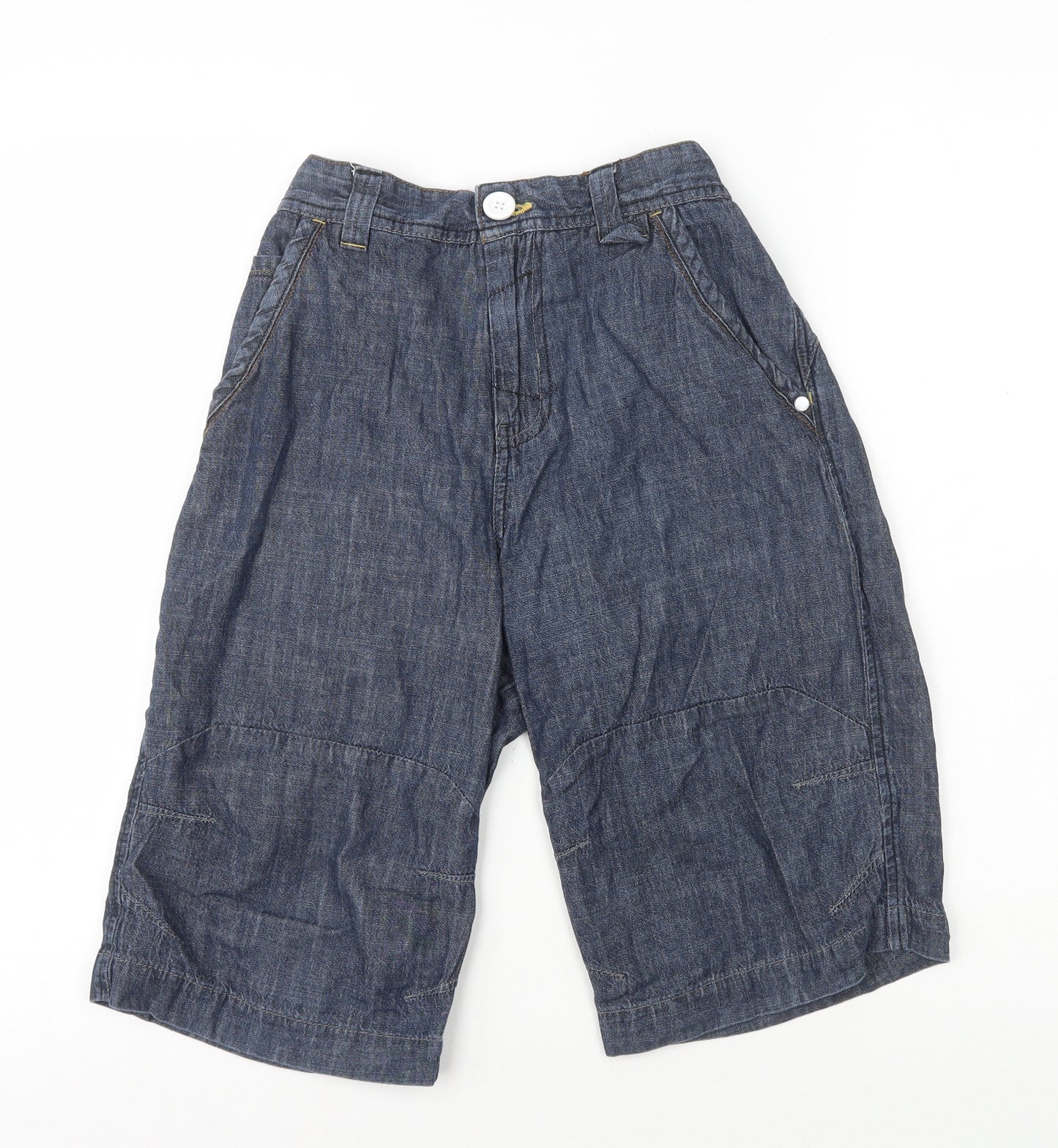 NEXT Boys Blue Cotton Wide-Leg Jeans Size 13 Years Regular Zip