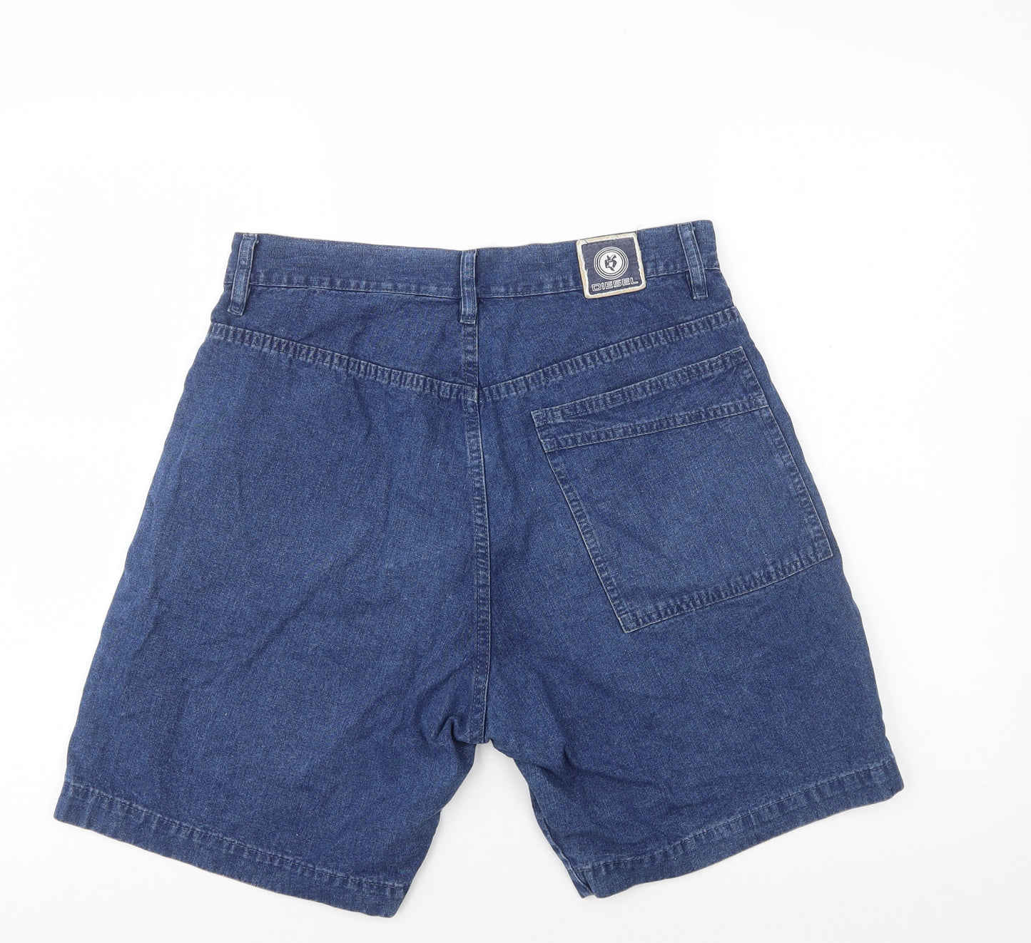 Diesel Womens Blue Cotton Bermuda Shorts Size 12 L7 in Regular Zip