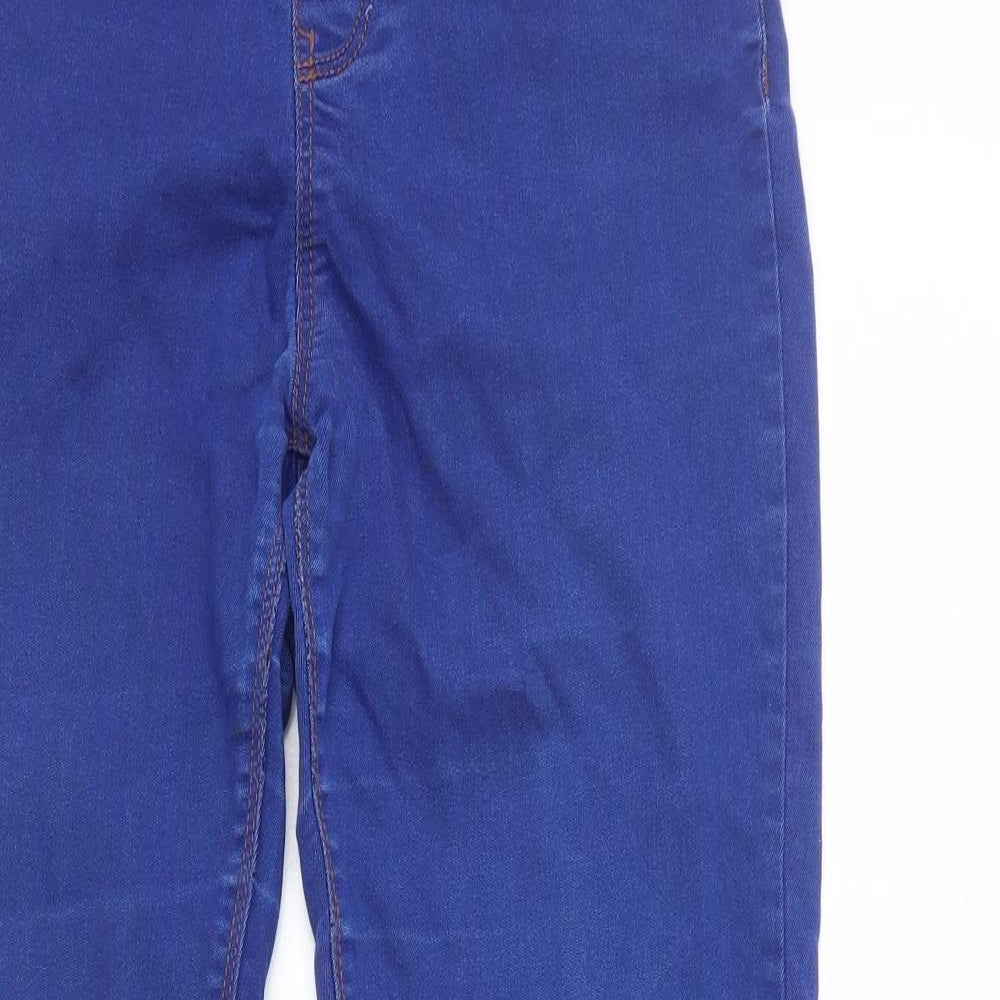 New Look Womens Blue Cotton Jegging Leggings Size 12 L28 in