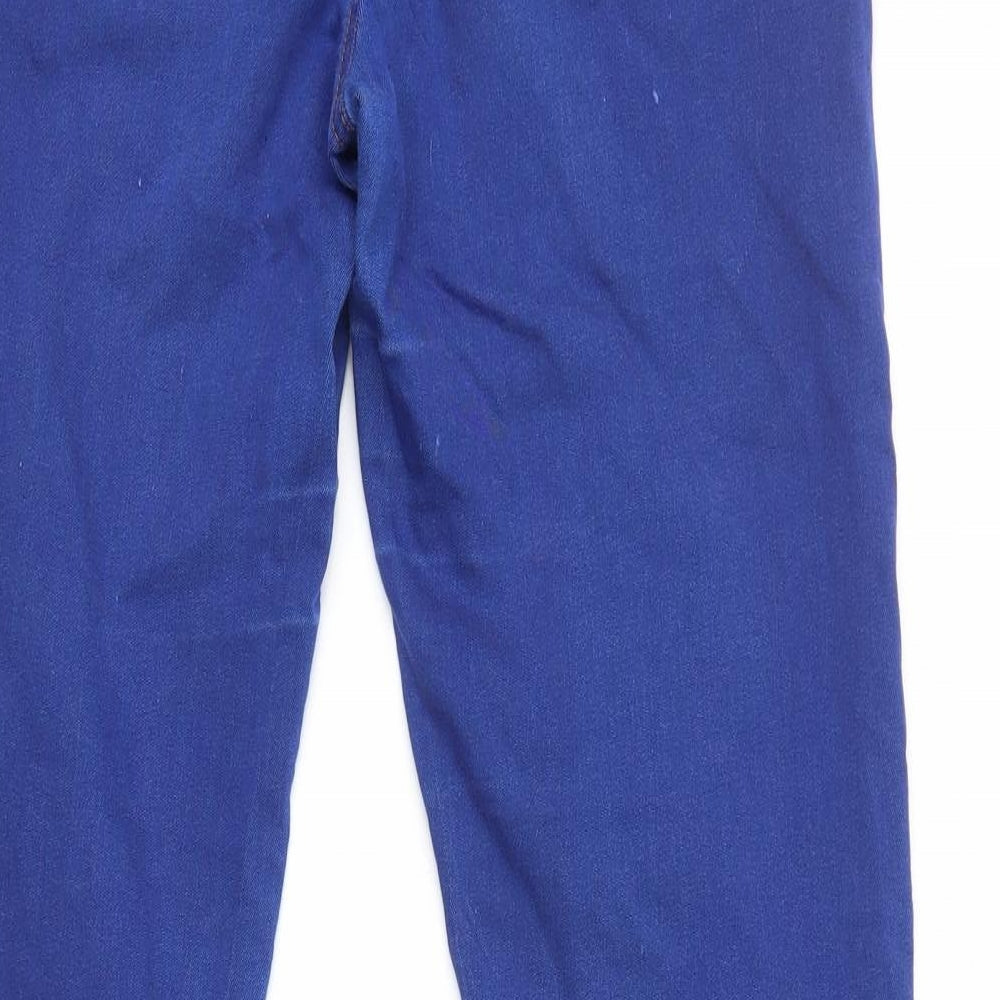 New Look Womens Blue Cotton Jegging Leggings Size 12 L28 in