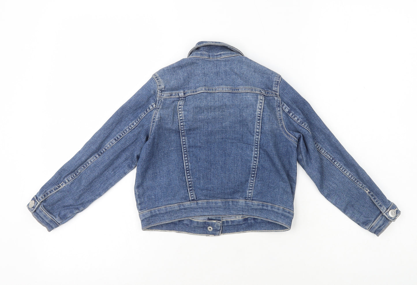 H&M Girls Blue Jacket Size 5-6 Years Button