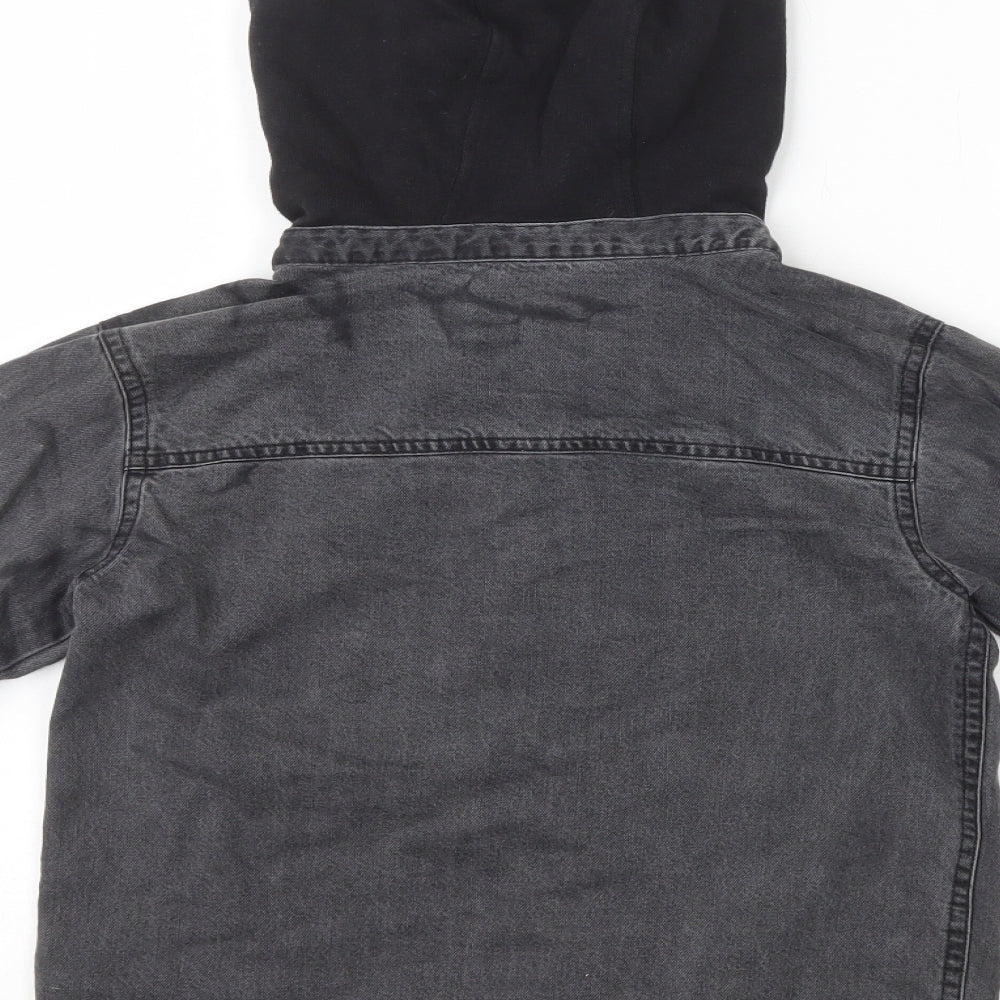 River Island Boys Black Jacket Size 7-8 Years Snap