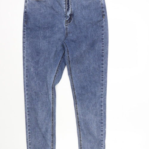SheIn Womens Blue Cotton Skinny Jeans Size L L26 in Regular Zip