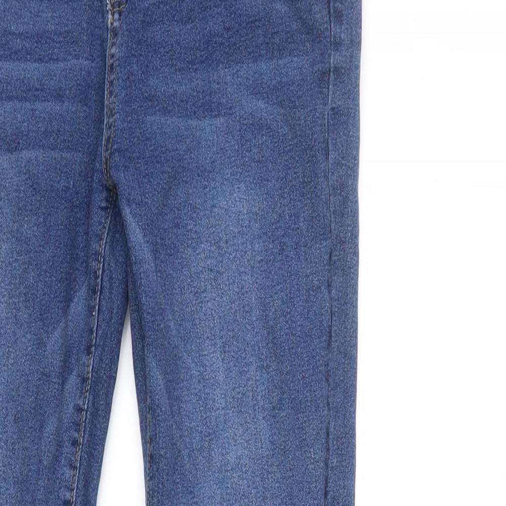 SheIn Girls Blue Cotton Skinny Jeans Size 13 Years L26 in Regular Zip