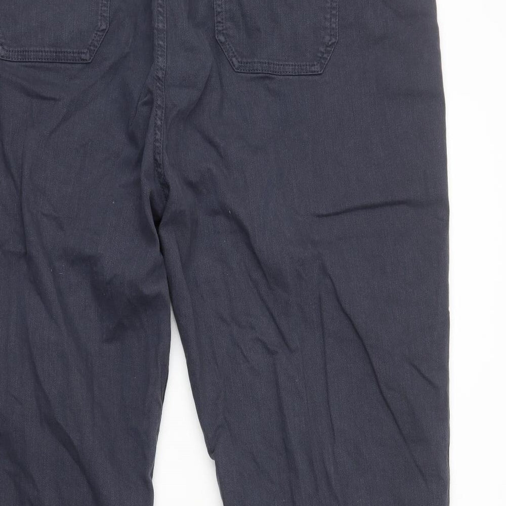 Fat Face Womens Grey Cotton Cropped Jeans Size 22 L23 in Regular Zip