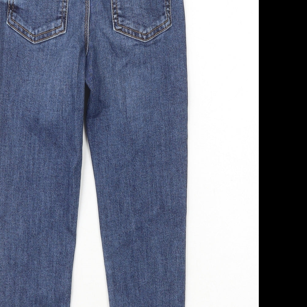 George Boys Blue Cotton Skinny Jeans Size 4-5 Years Regular Drawstring
