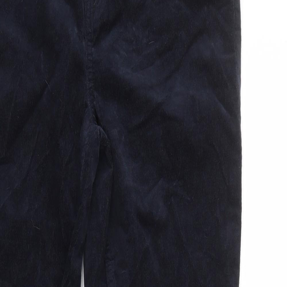 Marks and Spencer Womens Blue Cotton Straight Jeans Size 12 L28 in Regular Zip