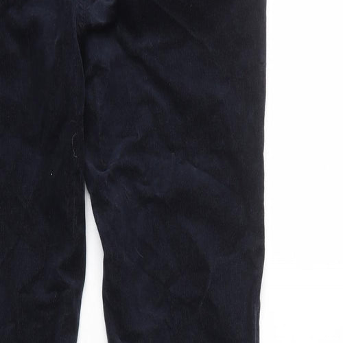 Marks and Spencer Womens Blue Cotton Straight Jeans Size 12 L28 in Regular Zip