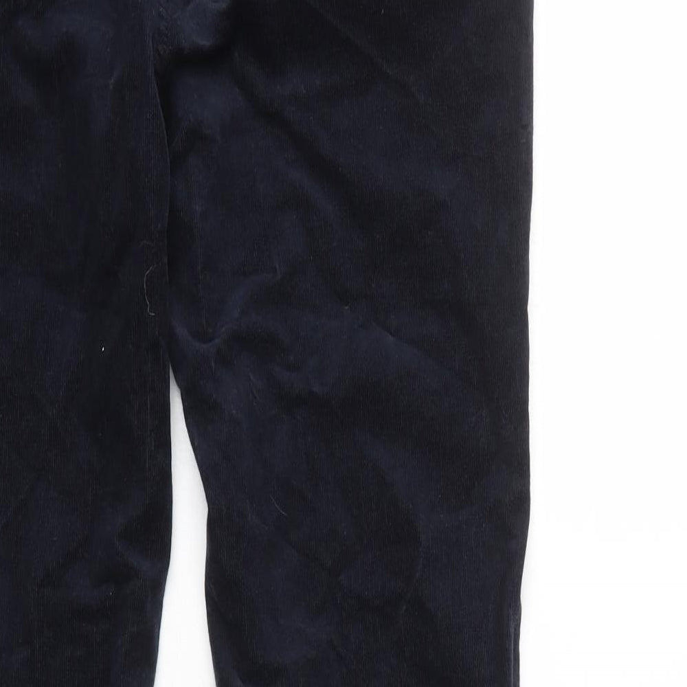 Marks and Spencer Womens Blue Cotton Straight Jeans Size 12 L28 in Regular Zip