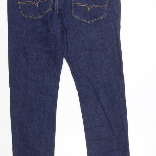 NEXT Mens Blue Cotton Straight Jeans Size XL L31 in Regular Zip