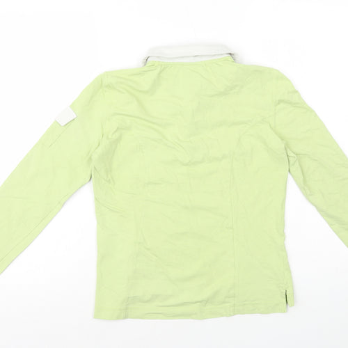 Chervo Womens Green Cotton Basic Polo Size 12 Collared