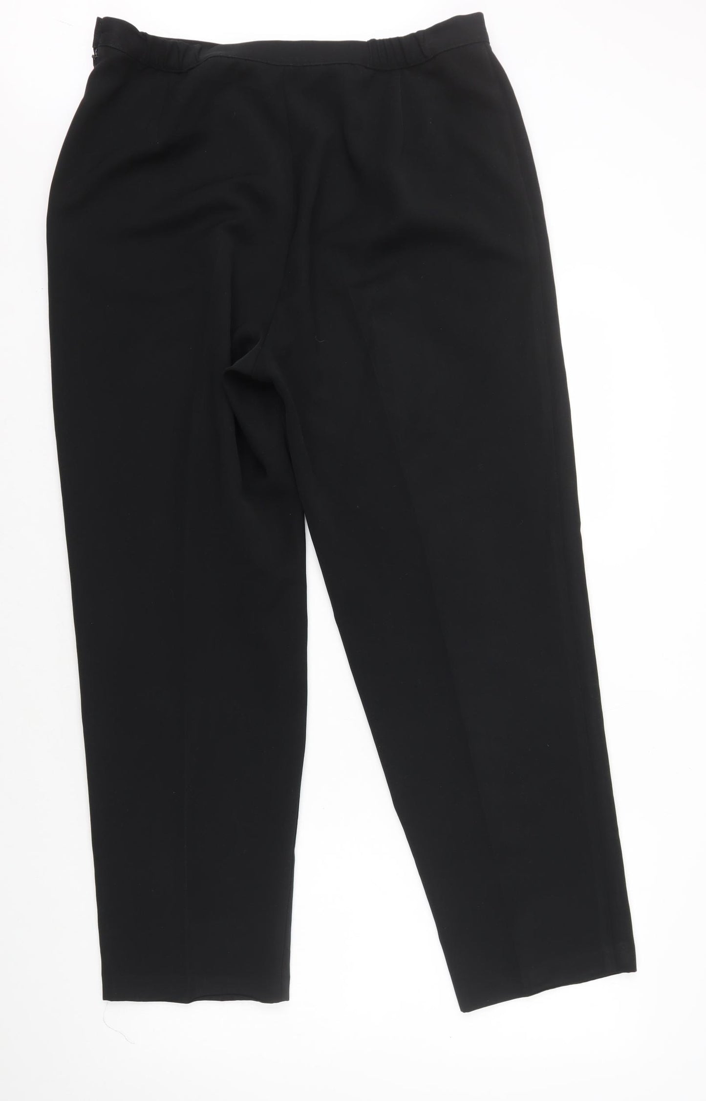 Marks and Spencer Womens Black Polyester Dress Pants Trousers Size 18 L28 in Regular Zip