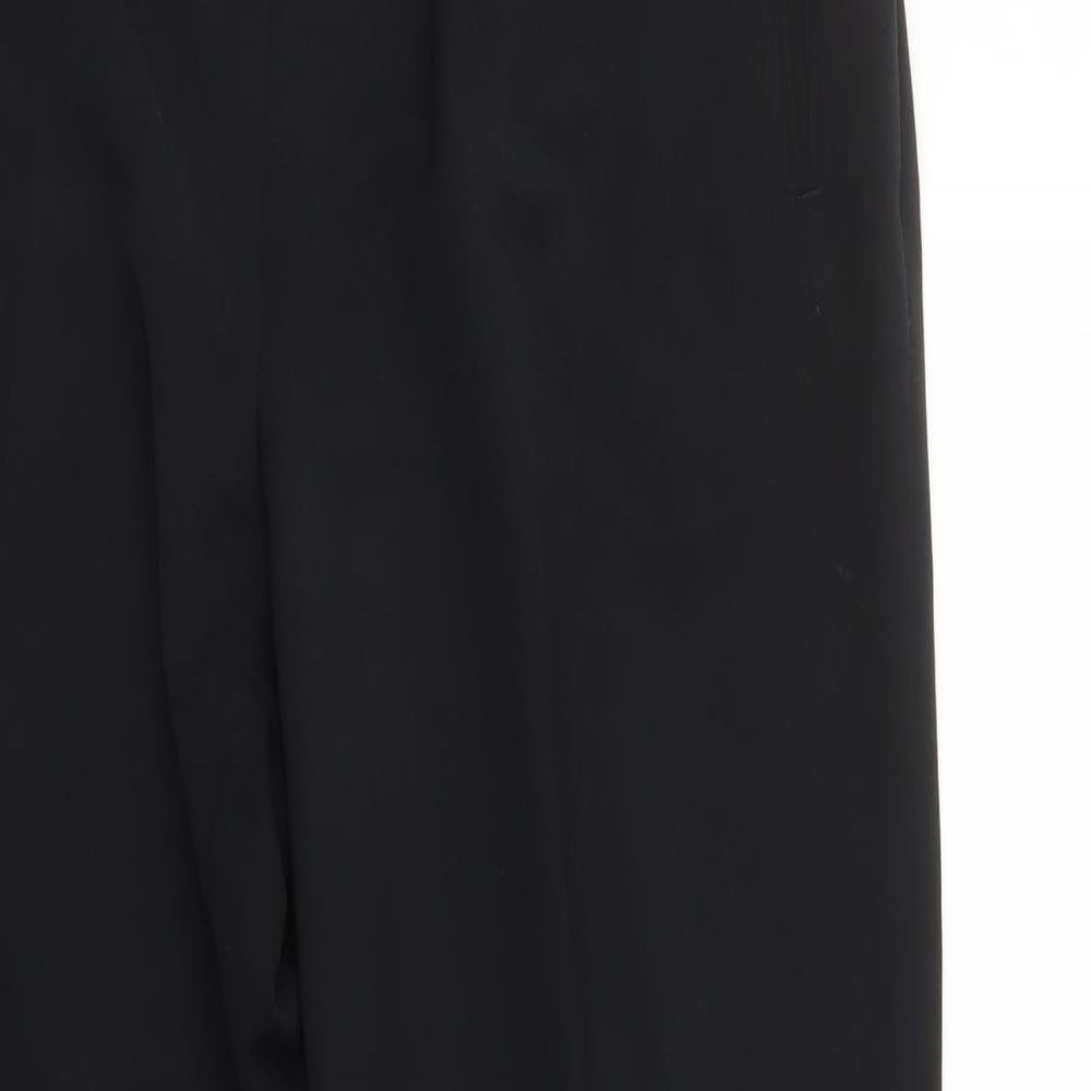Marks and Spencer Womens Black Polyester Dress Pants Trousers Size 18 L28 in Regular Zip