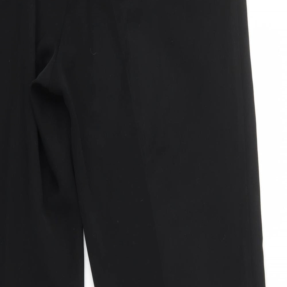 Marks and Spencer Womens Black Polyester Dress Pants Trousers Size 18 L28 in Regular Zip