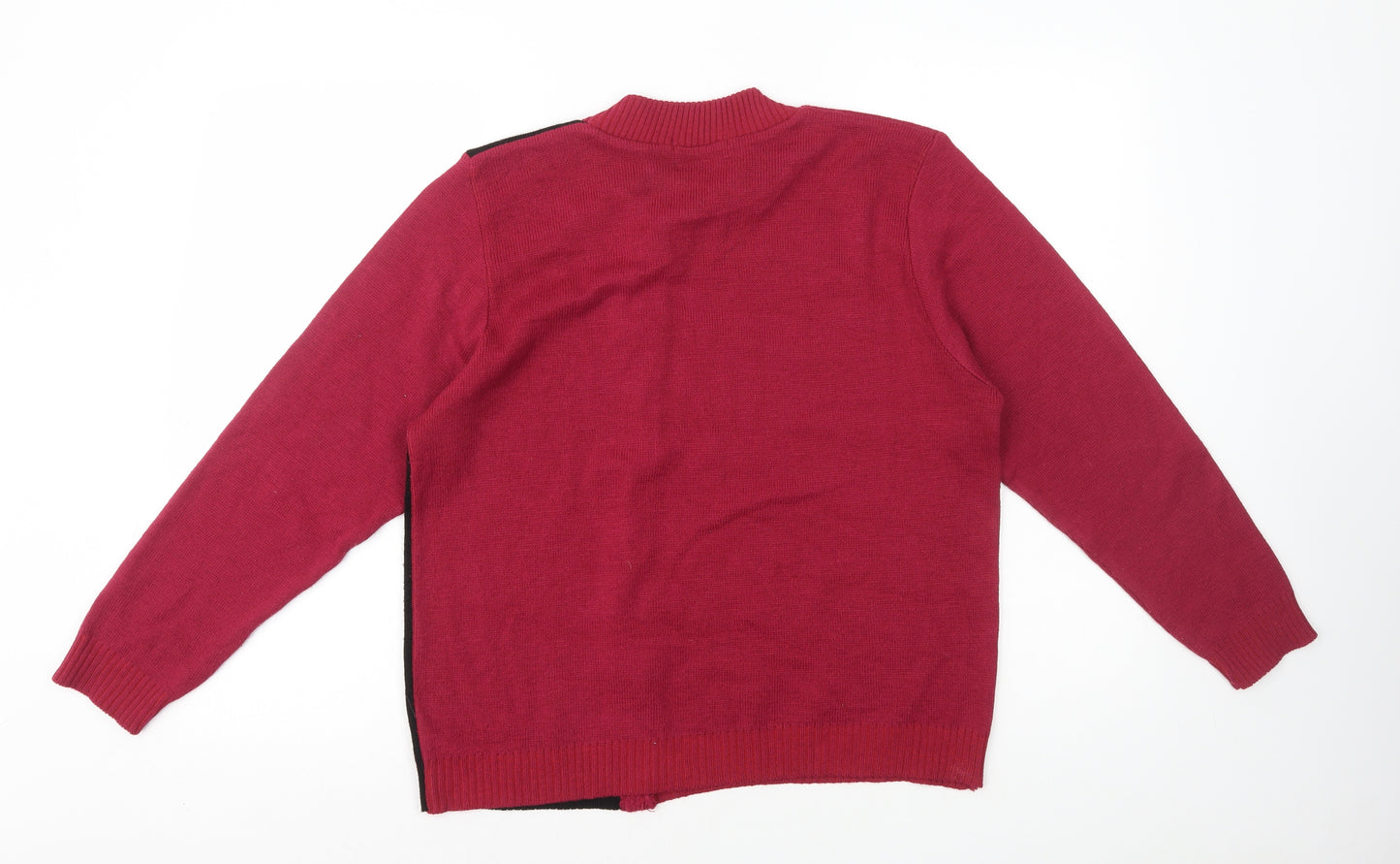 Autonomy Womens Pink Mock Neck Acrylic Pullover Jumper Size L
