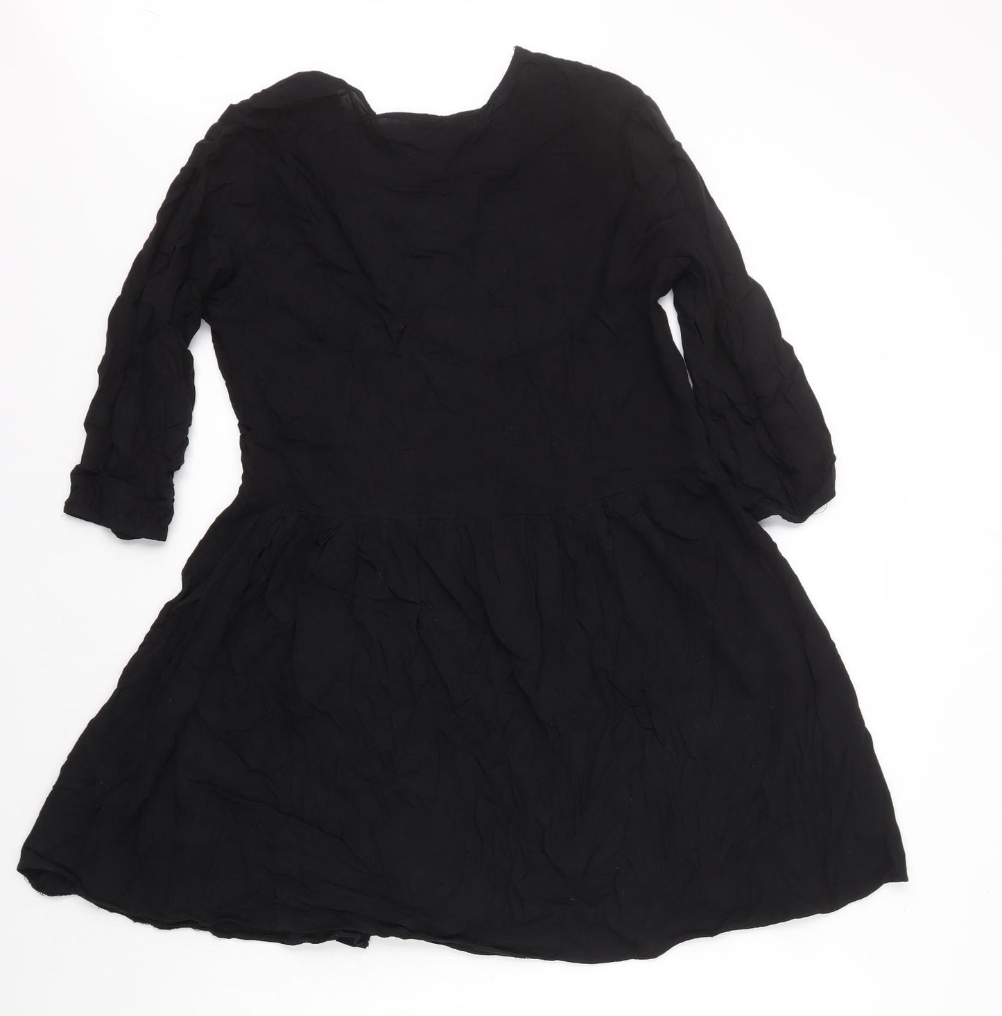 Oakridge Womens Black Viscose A-Line Size 10 V-Neck Pullover